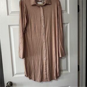 NWOT Easel Women's Button-Up Dress - Blush Pink